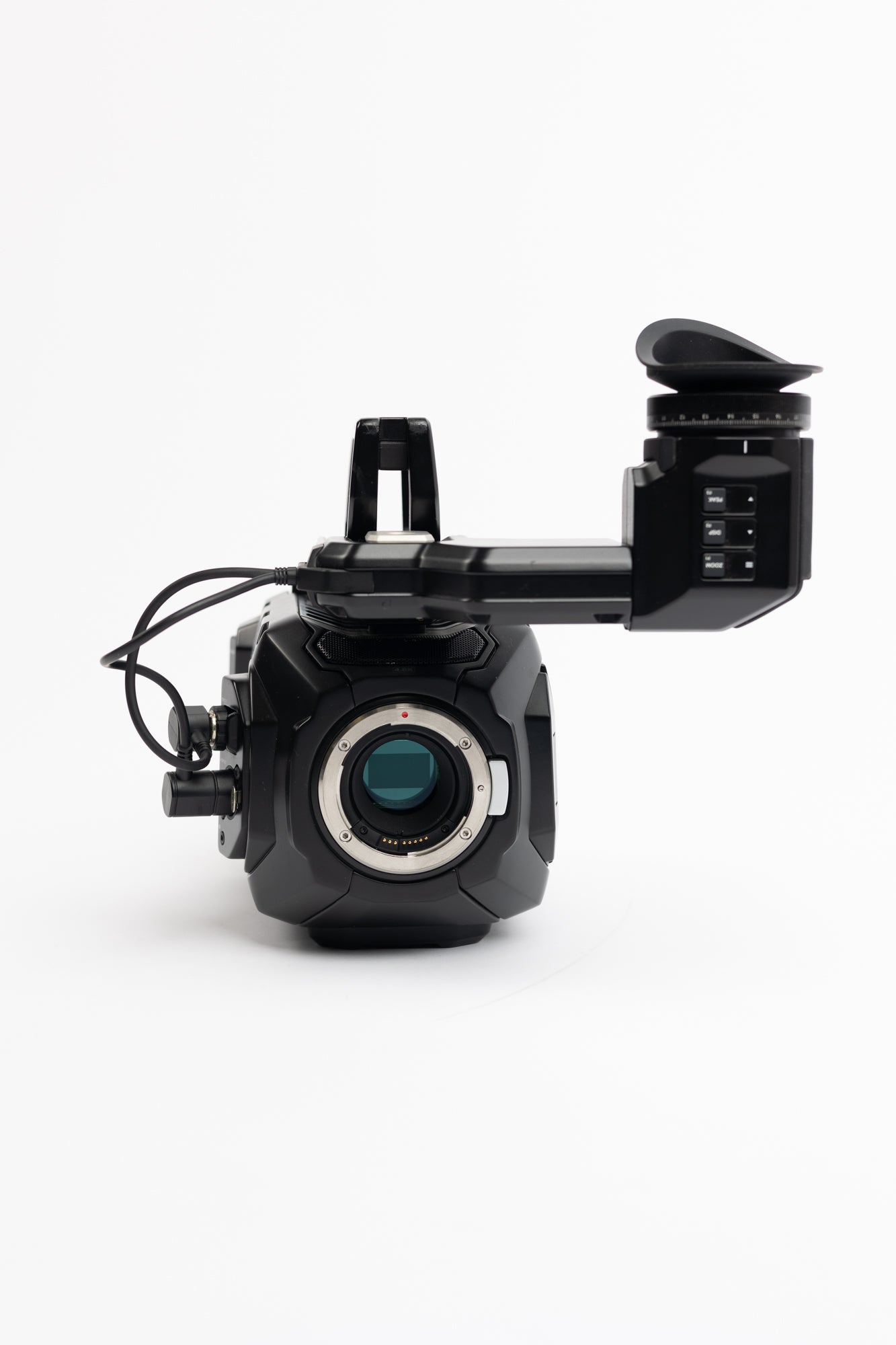 Blackmagic URSA Mini 4.6K EF Bundle (Camera, two Rokinon Lenses 24mm & 50mm, viewfinder, shoulder kit, mattebox & tripod kit), Used