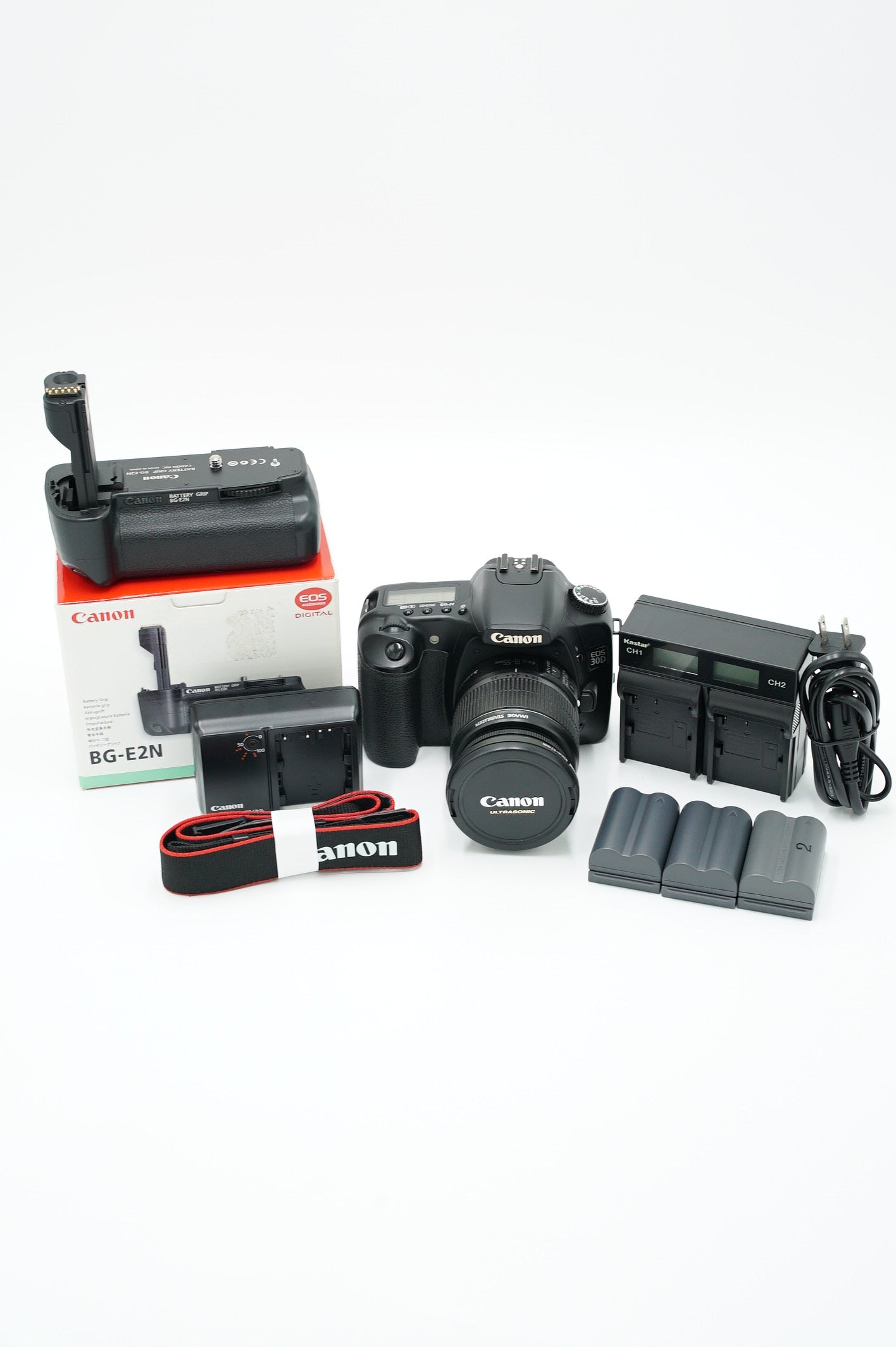 Canon EOS30D/1855/04577 EOS 30D + EF-S 18-55mm + BGE2N Battery Grip, U