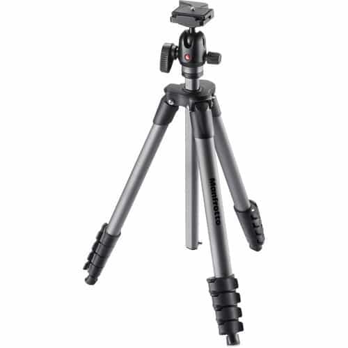 Manfrotto MKCOMPACTADVBK Compact Advanced Aluminum Tripod