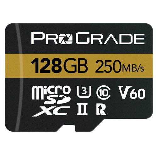 Prograde Digital PGMSD128GBPNA 128GB UHS-II microSDXC Memory Card w/SD Adapter