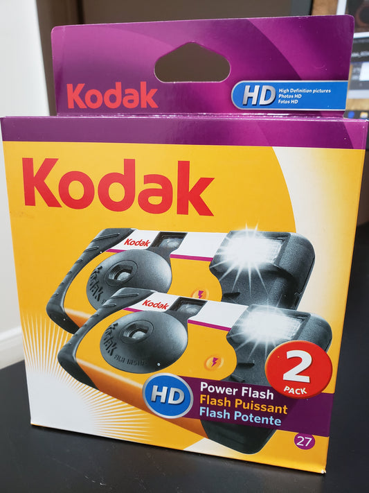 Kodak HD POWERFLASH Single Use Camera, 27 EXP, 2-Pack