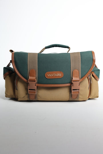 Vantage Green/Tan Vintage Shoulder Bag. Used