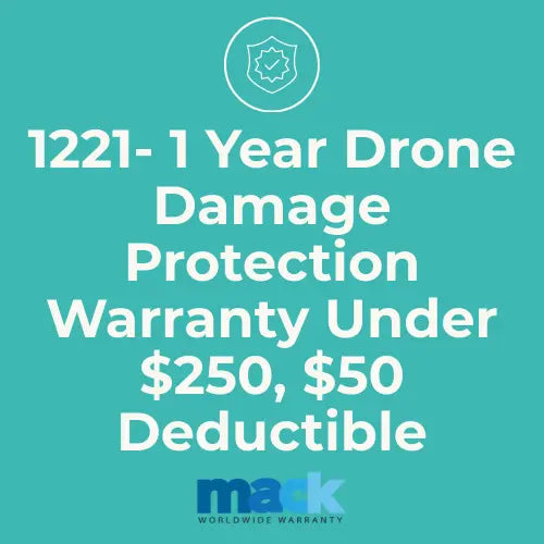 1221 1 Year Drone Damage Protection Warranty Under $250, $50 Deductible - AVC photo video store