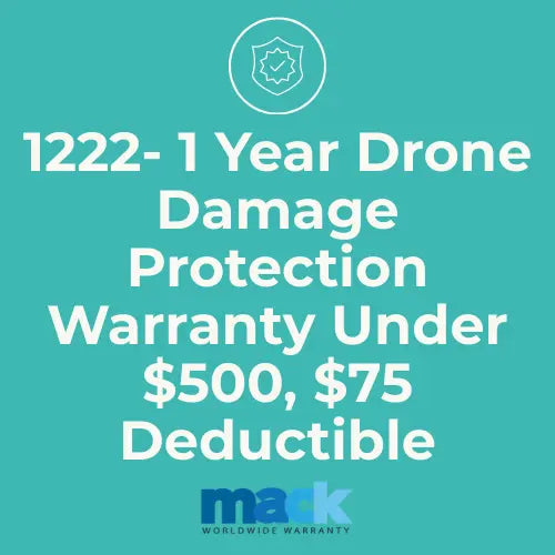 1222 1 Year Drone Damage Protection Warranty Under $500, $75 Deductible - AVC photo video store