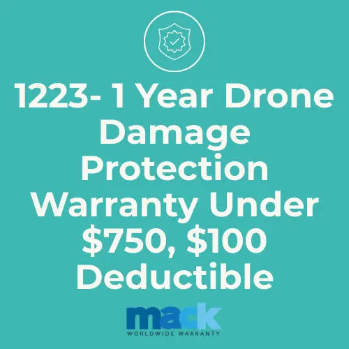 1223 1 Year Drone Damage Protection Warranty Under $750, $100 Deductible - AVC photo video store
