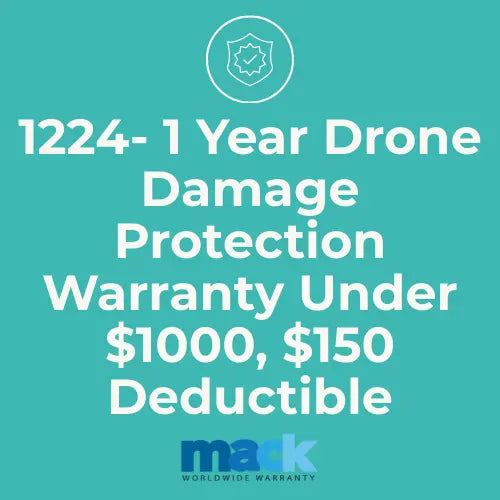 1224 1 Year Drone Damage Protection Warranty Under $1000, $150 Deductible - AVC photo video store