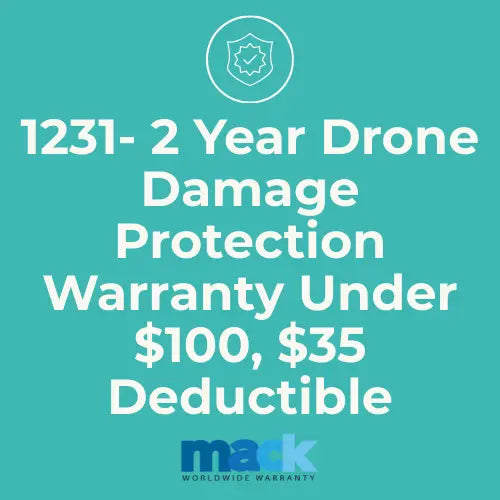 1231 2 Year Drone Damage Protection Warranty Under $100, $35 Deductible - AVC photo video store