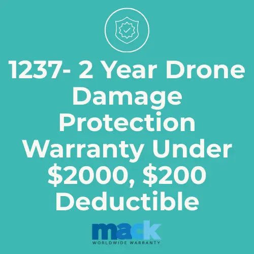 1237 2 Year Drone Damage Protection Warranty Under $2000, $200 Deductible - AVC photo video store