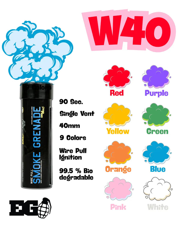 Enola Gaye WP40 8 Pack of Single Vent Smoke Bomb Grenade - AVC photo video store