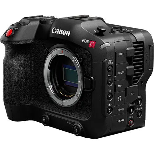 Kit de câmera de cinema Canon EOS C70 com lente zoom de 24-105 mm 