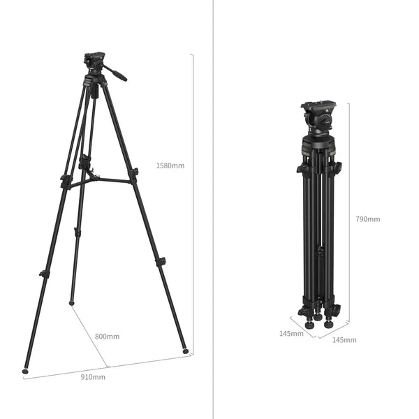 SmallRig 4684 AD-50Lite Lightweight Aluminum Alloy Video Tripod System