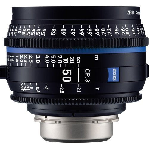 Zeiss 2177-328 CP.3 50mm T2.1 Compact Prime Lens (EF Mount, Feet)