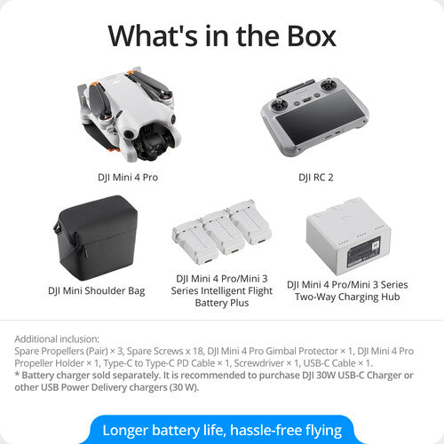 DJI Mini 3 Pro Fly More Kit includes two Intelligent Flight Batteries  Two-Way Charging Hub Shoulder Bag Mini 3 Pro Accessories
