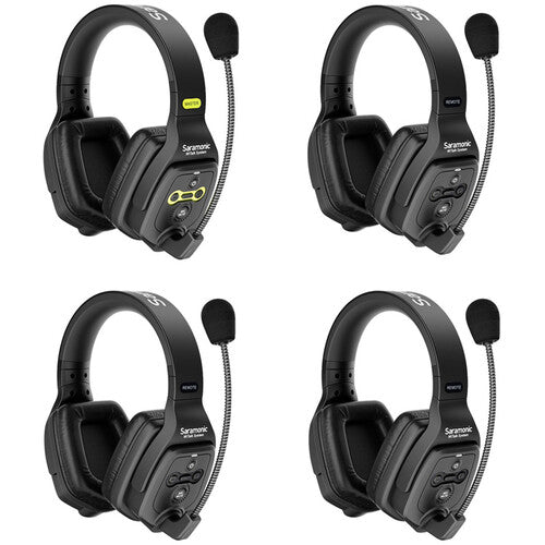 Saramonic WiTalk-WT4D 4-Person Full-Duplex Wireless Dual-Ear Headset Intercom System (1.9 GHz)
