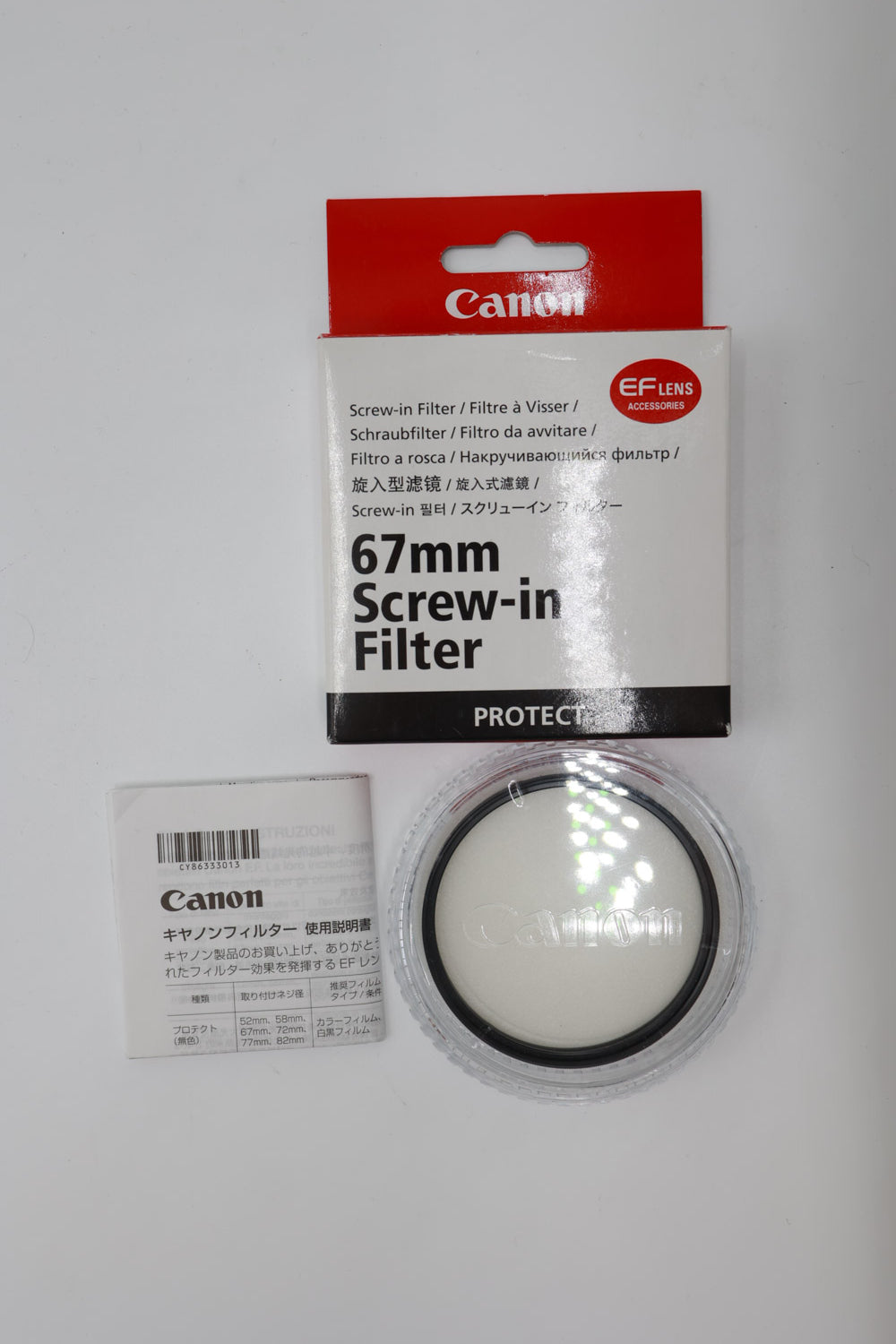 Canon 67mm Screw-In Filter, Used