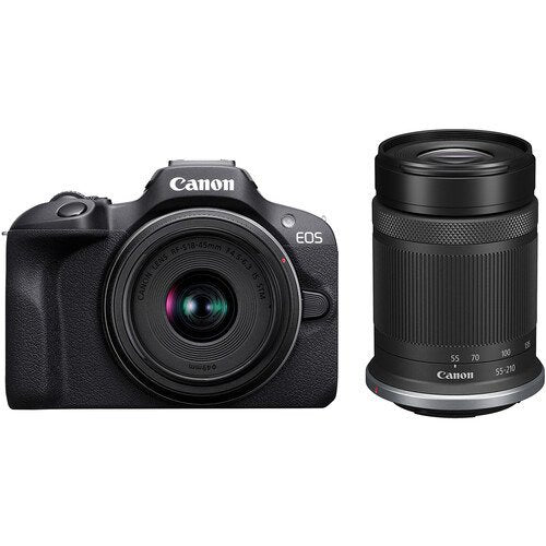 Canon EOS R100, RF-S 18-45mm f/4.5-6.3 IS STM + RF-S 55-210mm f/5-7.1 IS STM Lens Kit