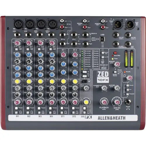 Allen &amp; Heath ZED10FX Mini mezclador multipropósito con efectos