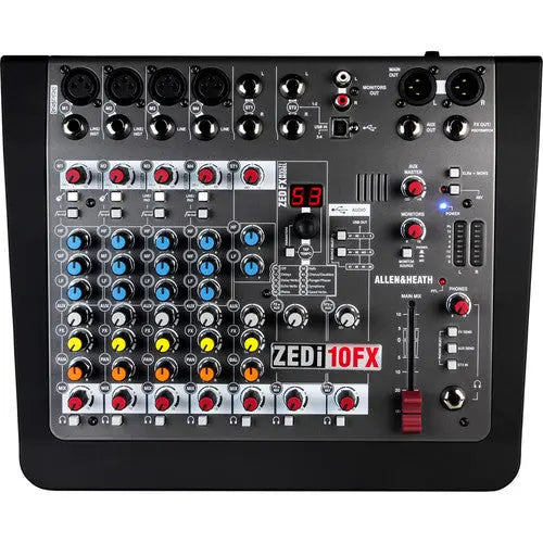 Mezclador híbrido compacto/interfaz USB Allen &amp; Heath ZEDi10FX (con motor de efectos integrado)