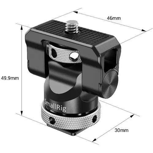 Suporte de monitor giratório e inclinável SmallRig BSE2346B com adaptador de sapata 