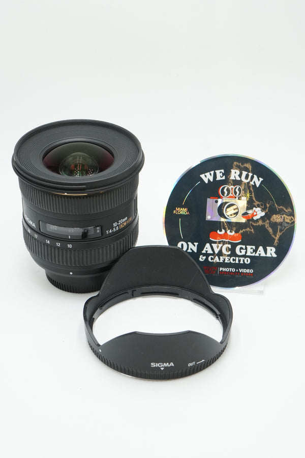Sigma 1020DCHSDM-N-51051 10-20mm f/4-5.6 DC HSM EX Lens F/ Nikon F mount, Used