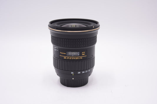 Tokina SD1735/f4/N/10108 SD 17-35mm f4 (IF) FX Lens F/Nikon, Used