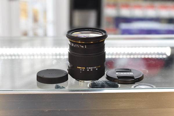 Sigma 1750F28-C-65105 17-50mm f/2.8 EX DC HSM OS (FLD) APS-C Lens for Canon EF-S Mount, Used