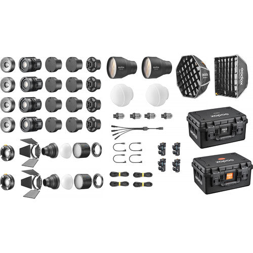 Luz LED bicolor Godox Knowled MS60Bi (kit com 4 luzes)