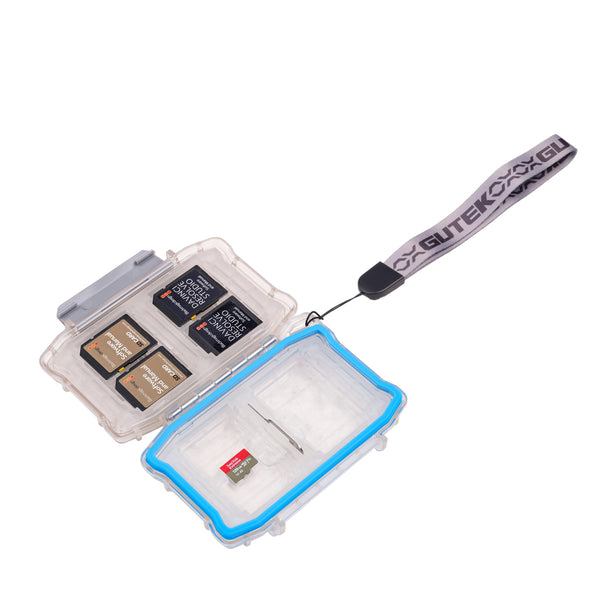 Gutek Memory Card Case Waterproof 32 Cards SD CFast