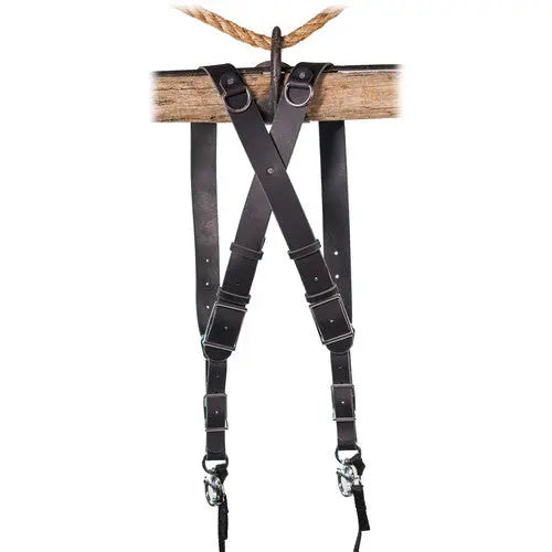 HoldFast Gear MoneyMaker Water Buffalo Leather 2-Camera Harness - AVC photo video store
