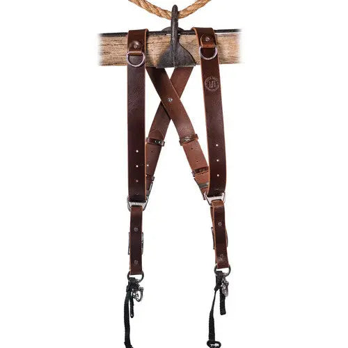 HoldFast Gear MoneyMaker Water Buffalo Leather 2-Camera Harness - AVC photo video store