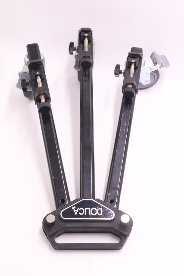 Dolica LT-D100 Professional Lightweight and Heavy Duty Tripod Dolly with Adjustable Leg Mounts (Black), Used