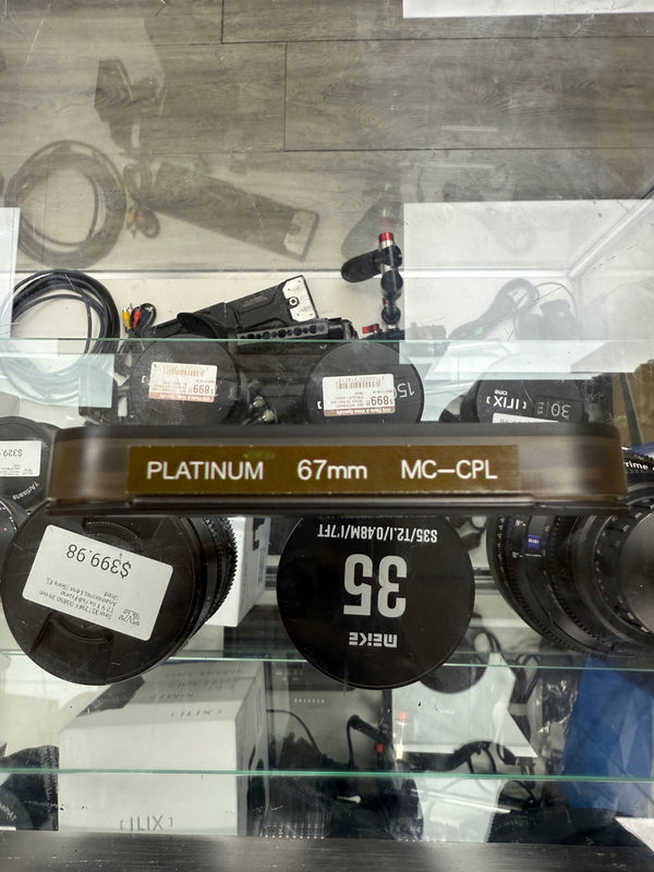Platinum 67 mm Circular Polarizer Lens Filter, Used