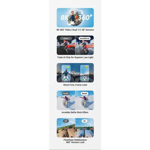 Insta360 X5 360 Action Camera Essentials Bundle - AVC photo video store