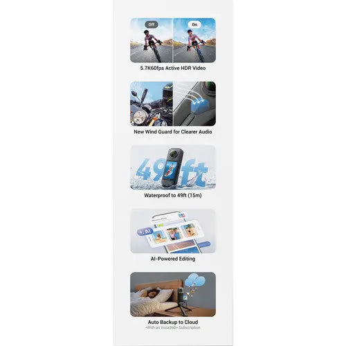 Insta360 X5 360 Action Camera Essentials Bundle - AVC photo video store