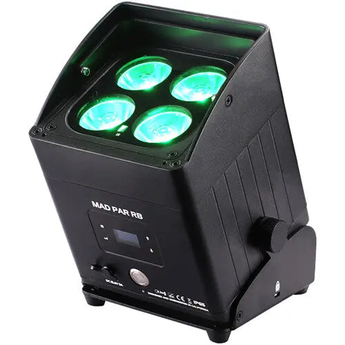 JMAZ Lighting MAD PAR RB Swappable Battery Powered IP65 RGBAL+C LED Light with Wireless DMX (Black) - AVC photo video store
