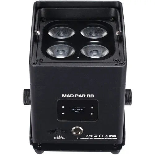 JMAZ Lighting MAD PAR RB Swappable Battery Powered IP65 RGBAL+C LED Light with Wireless DMX (Black) - AVC photo video store
