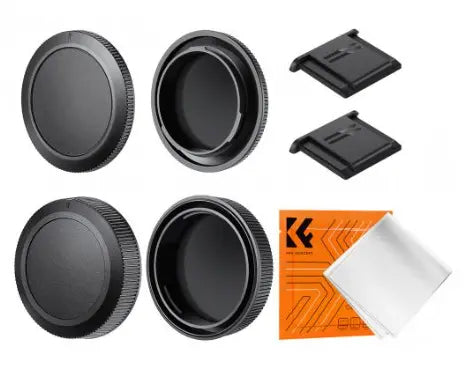 K&F Body Cap + Lens Rear Cap + Hot Shoe Cover Kit - AVC photo video store