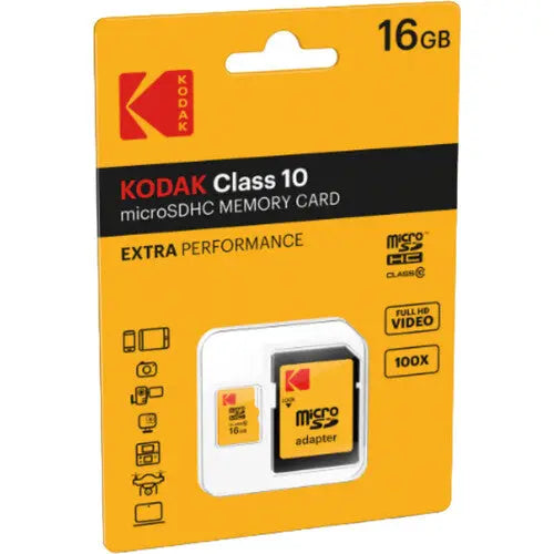 Kodak 16GB microSDHC Memory Card with SD Adapter - AVC photo video store