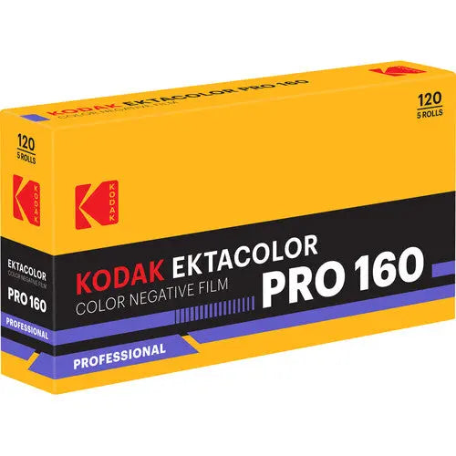 Kodak Ektacolor Pro 160 Color Negative Film (120 Roll Film, 5-Pack)