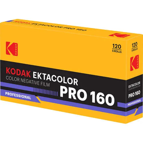 Kodak Ektacolor Pro 160 Color Negative Film (120 Roll Film, 5-Pack)