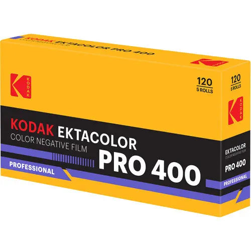 Kodak Ektacolor Pro 400 Color Negative Film (120 Roll Film, 5-Pack)