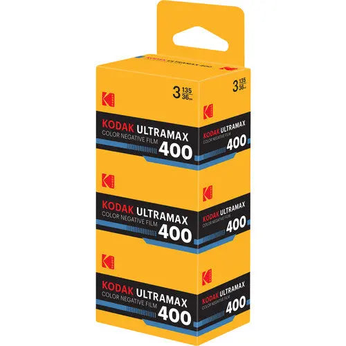 Kodak Eastman UltraMax 400 Color Negative Film (35mm Roll Film, 36 Exposures, 3-Pack) - AVC photo video store