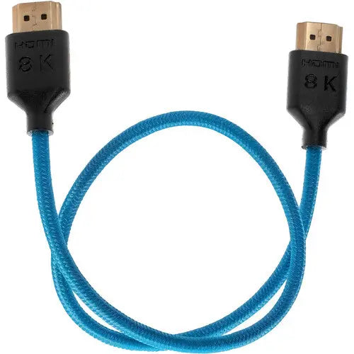 Kondor Blue 8K HDMI 2.1 17" Braided Cable F/On-Camera Monitors, Blue
