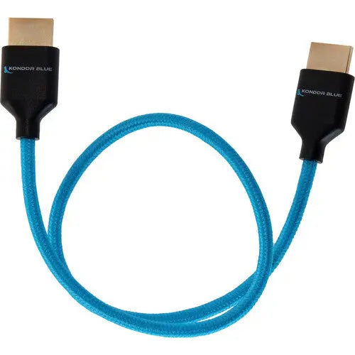Kondor Blue 8K HDMI 2.1 17" Braided Cable F/On-Camera Monitors, Blue