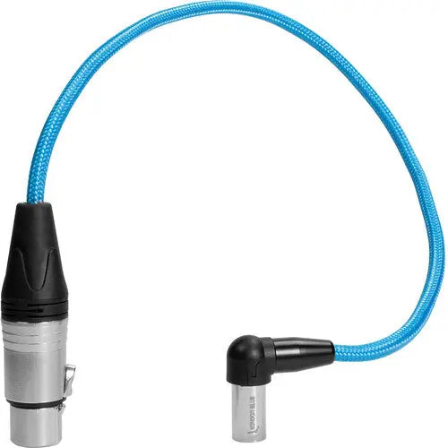 Kondor Blue Right-Angle Mini-XLR Male to XLR Female Cable for BMPCC 6K Pro & Canon C70 (17") - AVC photo video store