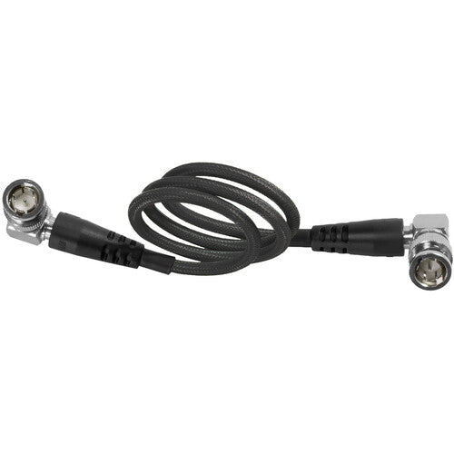 Kondor Blue  22" 12G SDI Right Angle Cable F/4K 60p Camera Monitors & Transmitters (Raven Black)
