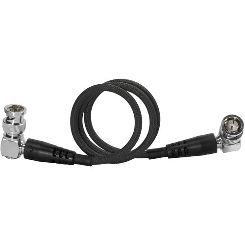 Kondor Blue  22" 12G SDI Right Angle Cable F/4K 60p Camera Monitors & Transmitters (Raven Black)