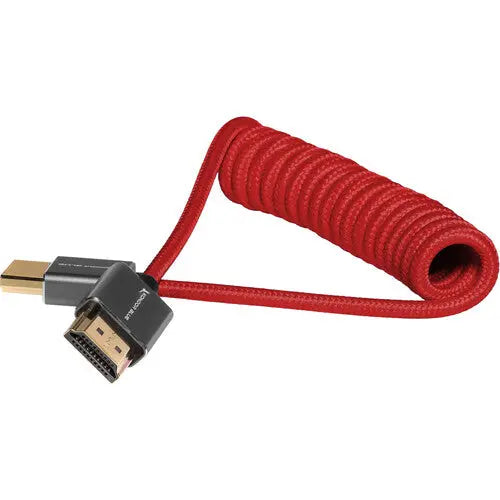 Kondor Blue Coiled Full HDMI Cable (12-24") (Cardinal Red) - AVC photo video store