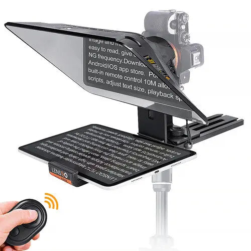 LENSGO TC12P 12.9" Teleprompter with Remote Control for Smartphone/Tablets