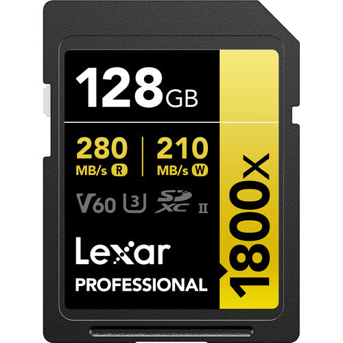 Lexar Professional 1800x UHS-II SDXC Memory Card (GOLD Series, 2-Pack)